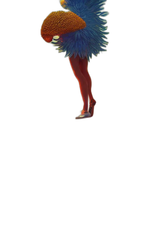 dress, flower, staff, creature transparent PNG cut-out