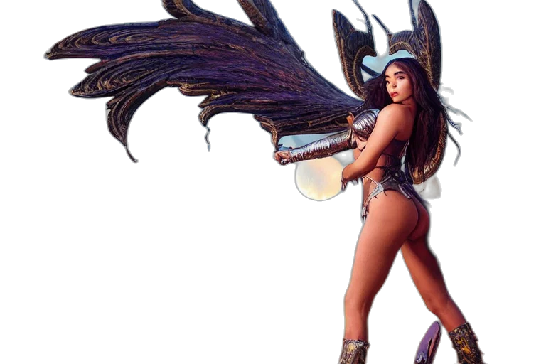 dragon, staff, weapon, fantasy art transparent PNG cut-out