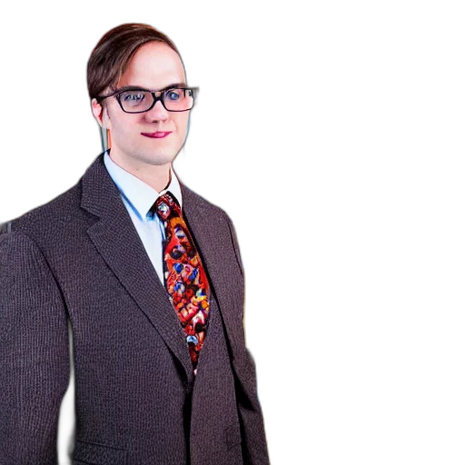 staff, jacket, face, hair transparent PNG cut-out