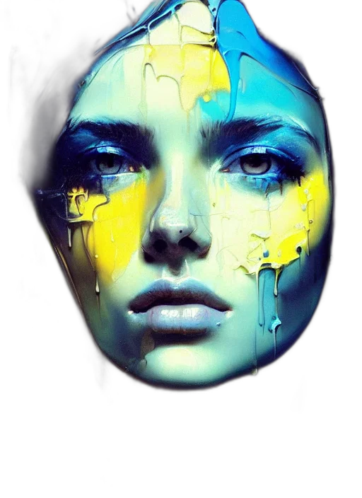 mask, face, photorealistic, watercolor transparent PNG cut-out
