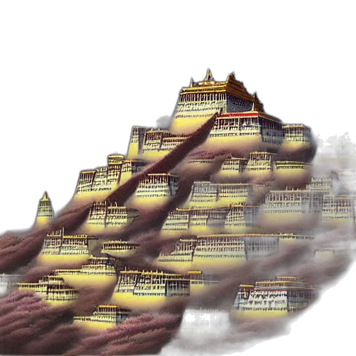 building, crown, concept art, photorealistic transparent PNG cut-out