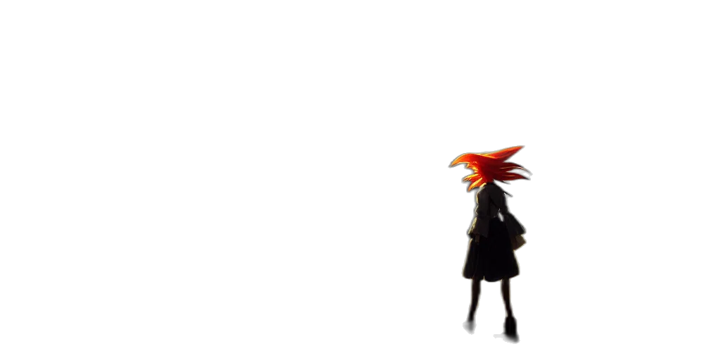 jacket, staff, dress, weapon transparent PNG cut-out
