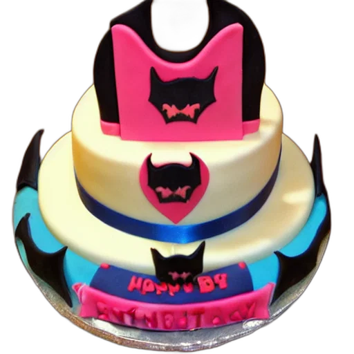 3d render, bat, birthday, cake transparent PNG cut-out