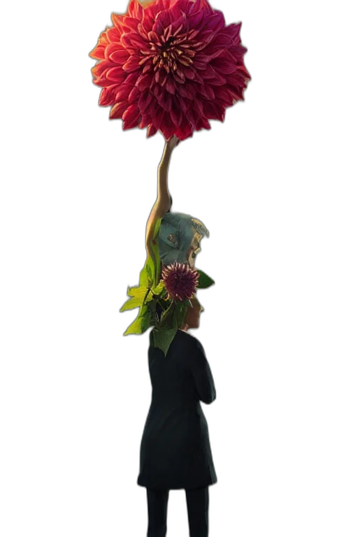 flower, umbrella, staff, crown transparent PNG cut-out