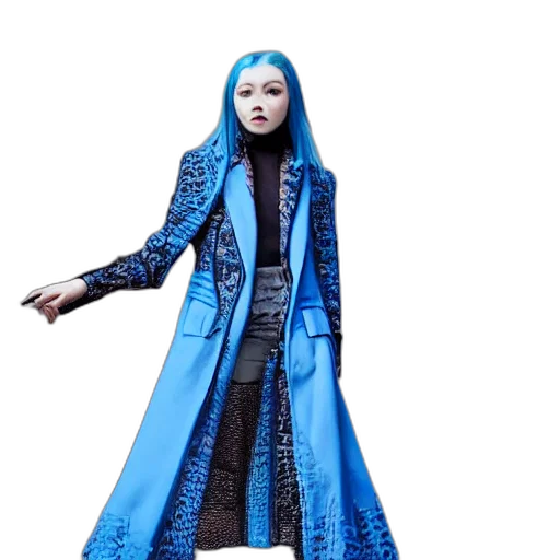 jacket, dress, concept art, cyberpunk transparent PNG cut-out