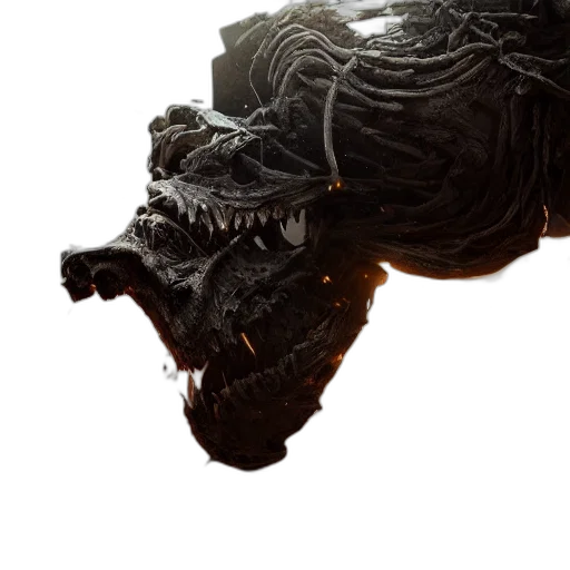 dragon, hair, mask, creature transparent PNG cut-out