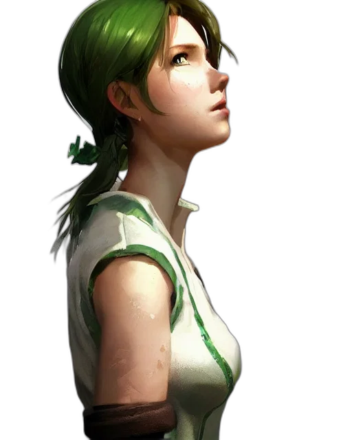 dress, face, staff, weapon transparent PNG cut-out