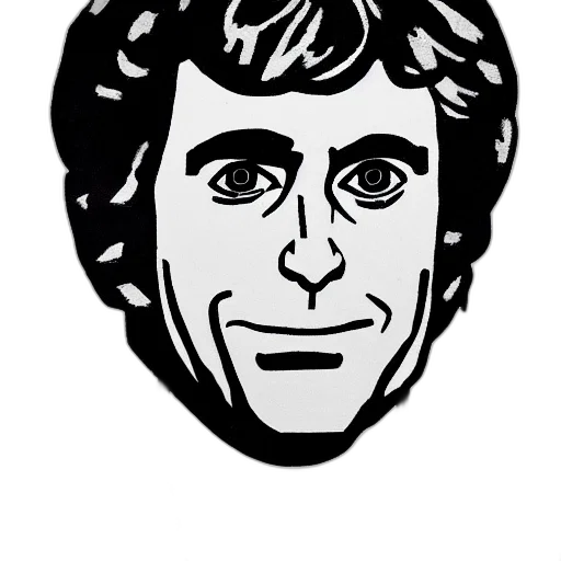 face, cartoon, comic book art, pixel art transparent PNG cut-out