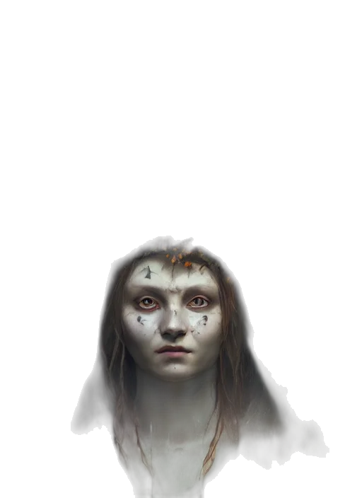 face, creature, mask, crown transparent PNG cut-out