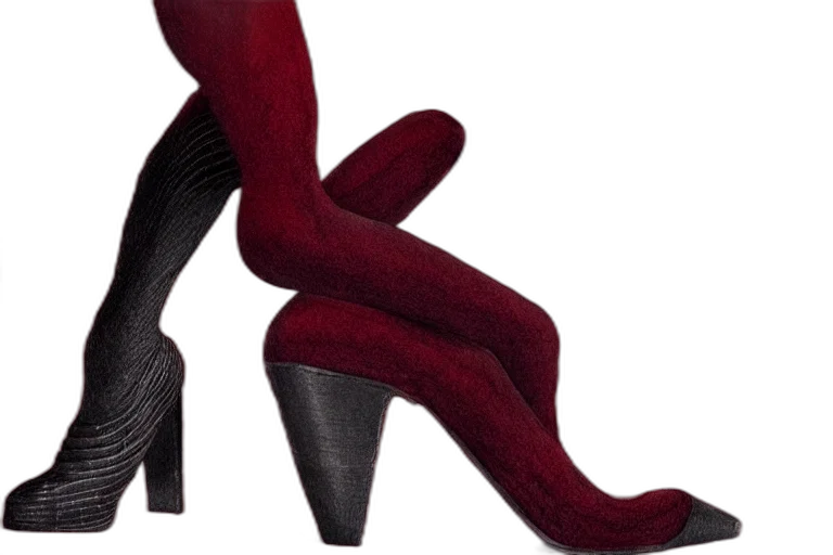 shoes, 3d render, red, dark transparent PNG cut-out