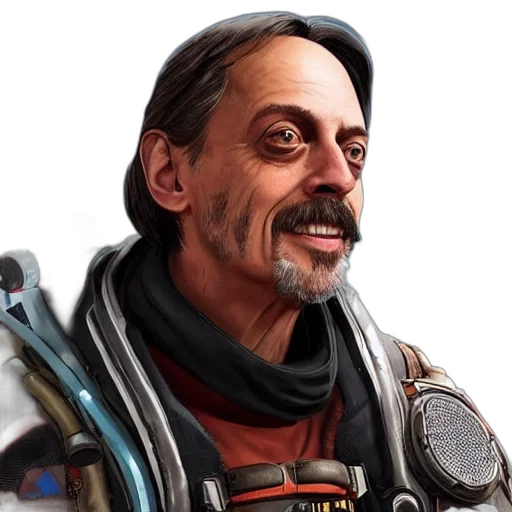 face, staff, robot, concept art transparent PNG cut-out