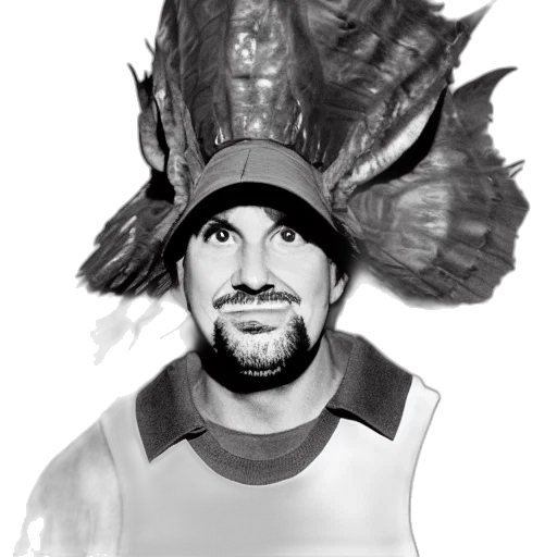 hat, mask, staff, face transparent PNG cut-out
