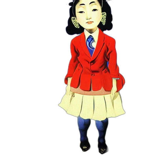 jacket, staff, dress, cartoon transparent PNG cut-out