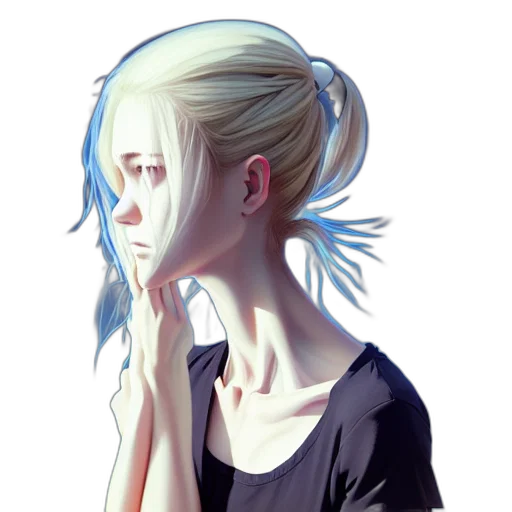 face, mask, dress, hair transparent PNG cut-out