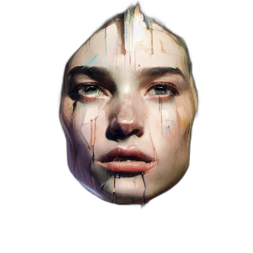 face, mask, jacket, jewelry transparent PNG cut-out