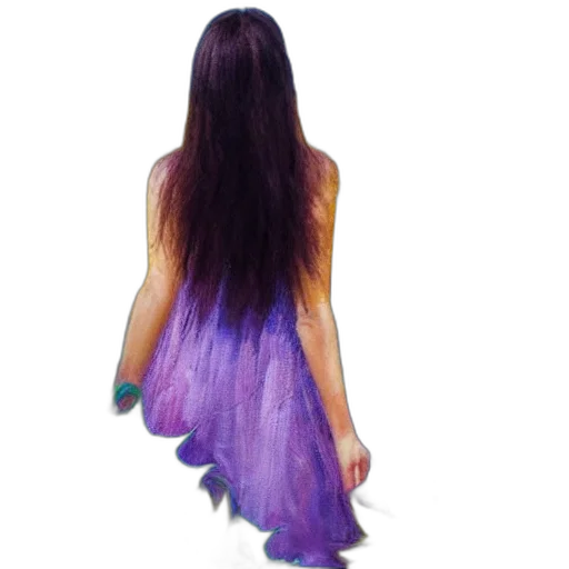 dress, hair, girl, slowly transparent PNG cut-out