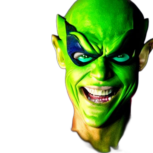 mask, face, creature, 3d render transparent PNG cut-out