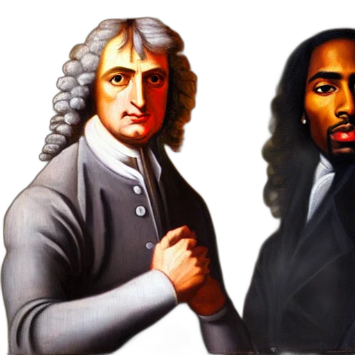 classical, portrait, sir, isaac transparent PNG cut-out