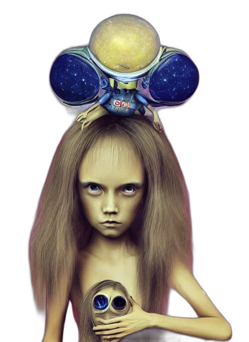 mask, hair, creature, robot transparent PNG cut-out