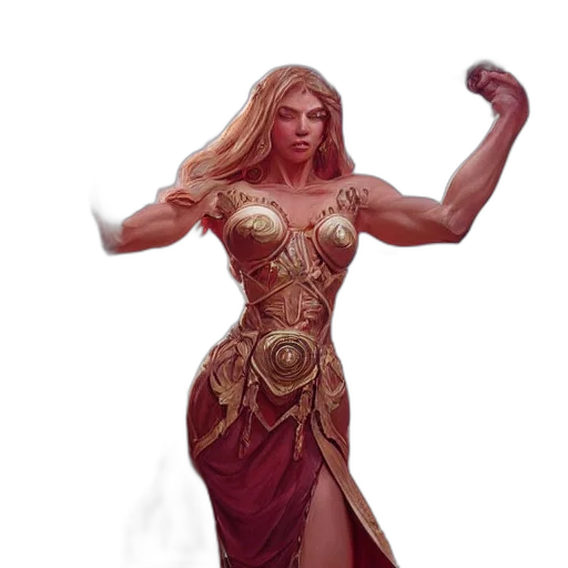dress, staff, fantasy art, concept art transparent PNG cut-out