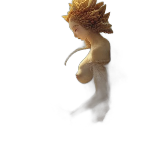 dragon, creature, staff, hair transparent PNG cut-out