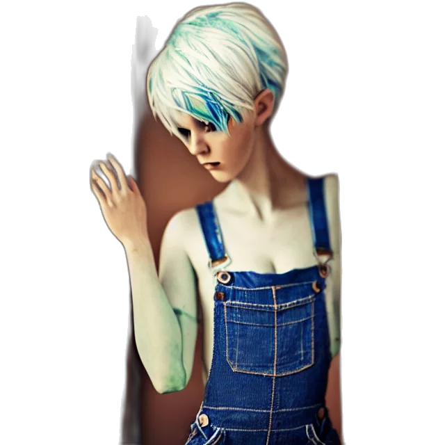 dress, robot, staff, concept art transparent PNG cut-out