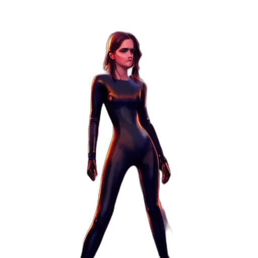 dress, staff, robot, 3d render transparent PNG cut-out