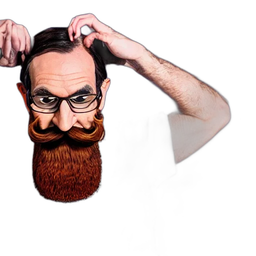 hair, staff, mask, face transparent PNG cut-out