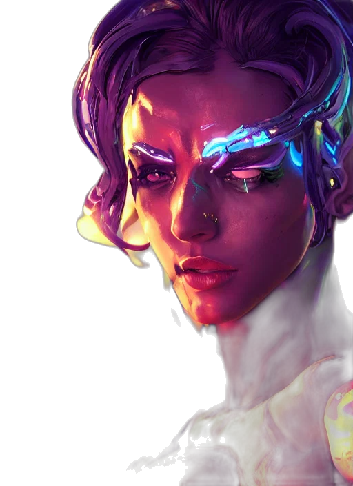 robot, face, mask, cyberpunk transparent PNG cut-out