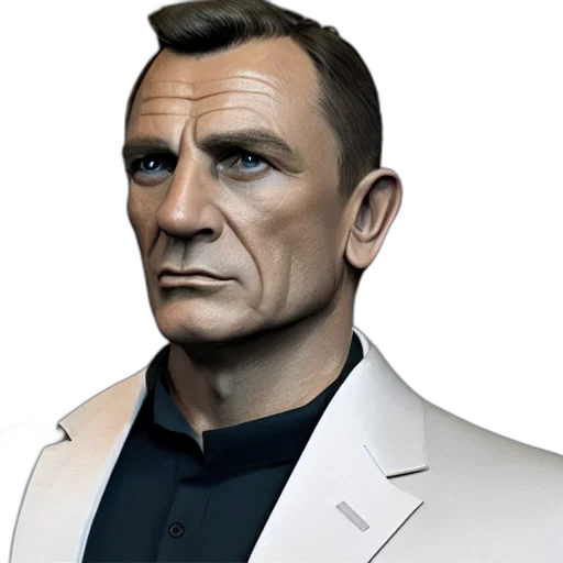 face, jacket, staff, 3d render transparent PNG cut-out