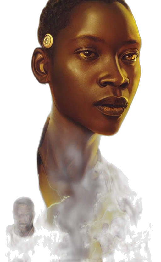 face, concept art, photorealistic, fantasy art transparent PNG cut-out