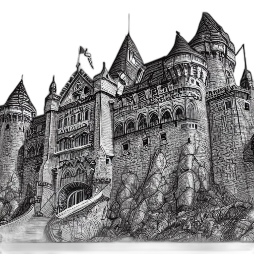 building, crown, concept art, fantasy art transparent PNG cut-out