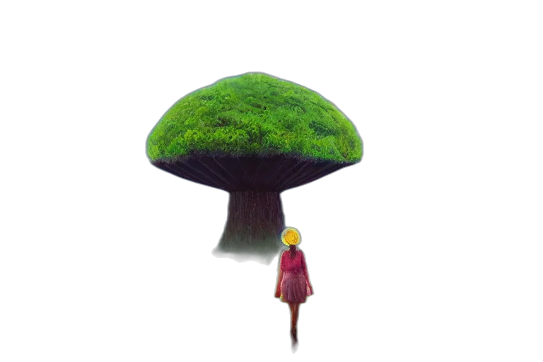 tree, hat, dress, umbrella transparent PNG cut-out