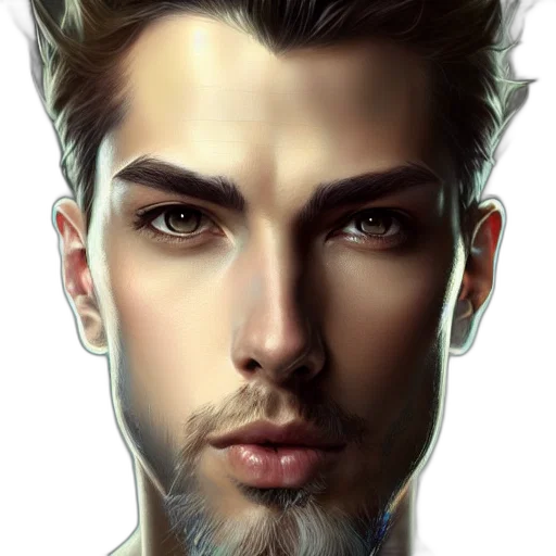 face, hair, mask, photorealistic transparent PNG cut-out