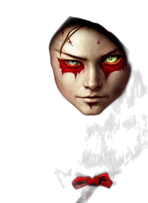 face, mask, creature, staff transparent PNG cut-out