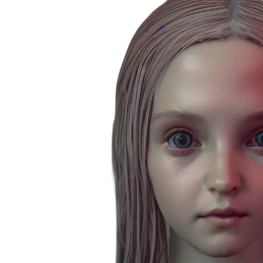 face, 3d render, photorealistic, concept art transparent PNG cut-out