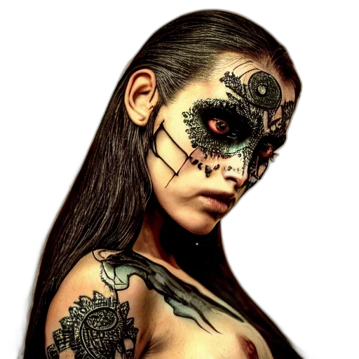 mask, face, jewelry, fantasy art transparent PNG cut-out