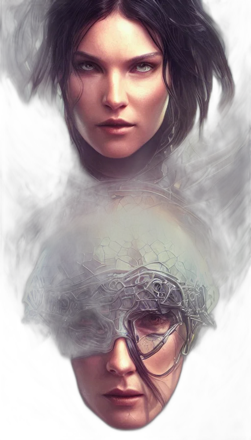 face, mask, concept art, fantasy art transparent PNG cut-out