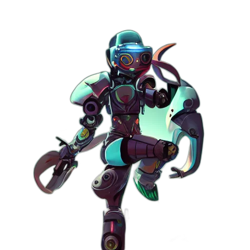 robot, weapon, staff, sword transparent PNG cut-out