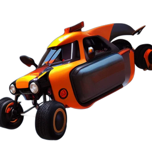 car, weapon, concept art, 3d render transparent PNG cut-out