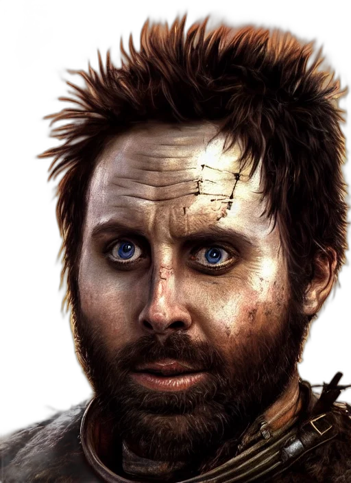 face, hair, creature, photorealistic transparent PNG cut-out