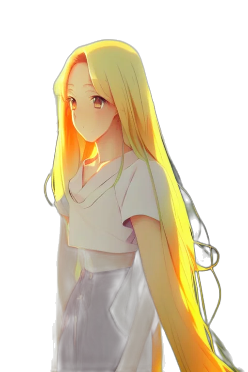 dress, hair, staff, crown transparent PNG cut-out