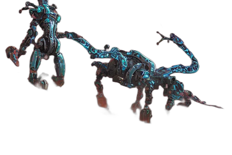 robot, dragon, creature, weapon transparent PNG cut-out