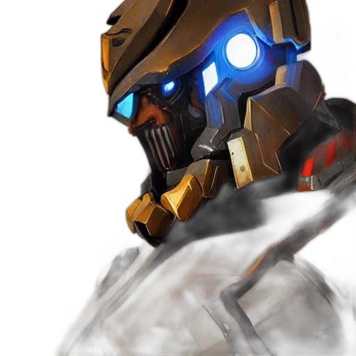 robot, weapon, mask, concept art transparent PNG cut-out