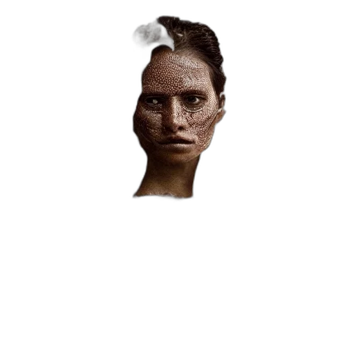 face, mask, hair, robot transparent PNG cut-out