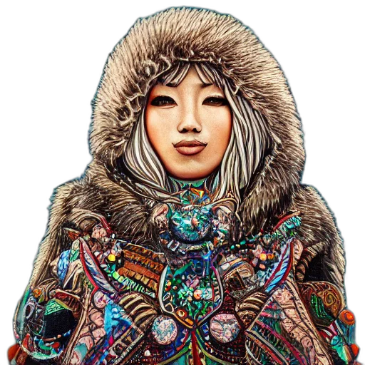 jacket, face, photorealistic, oil painting transparent PNG cut-out