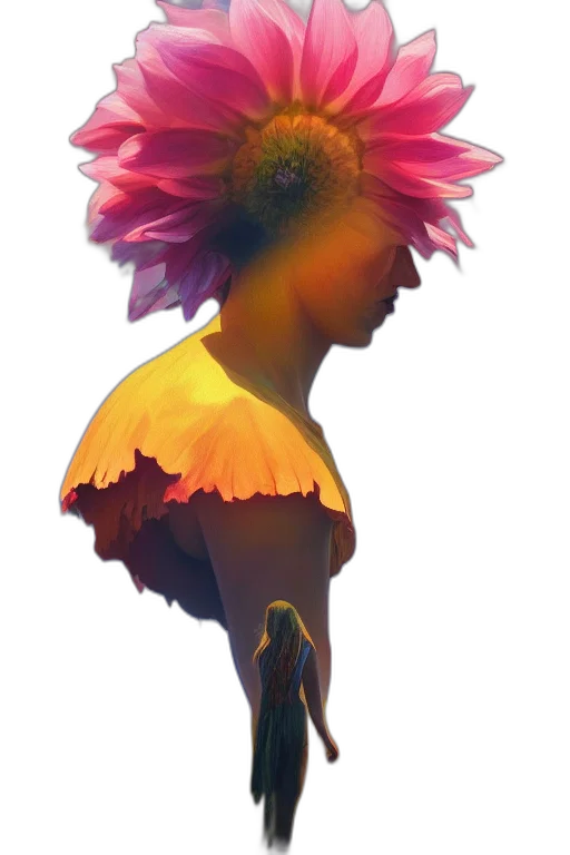 flower, crown, dress, face transparent PNG cut-out
