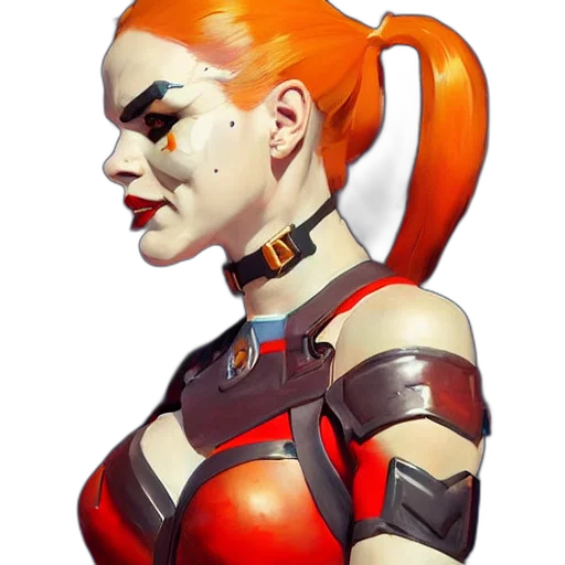 face, concept art, comic book art, cyberpunk transparent PNG cut-out