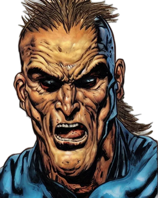 face, comic book art, concept art, medium transparent PNG cut-out