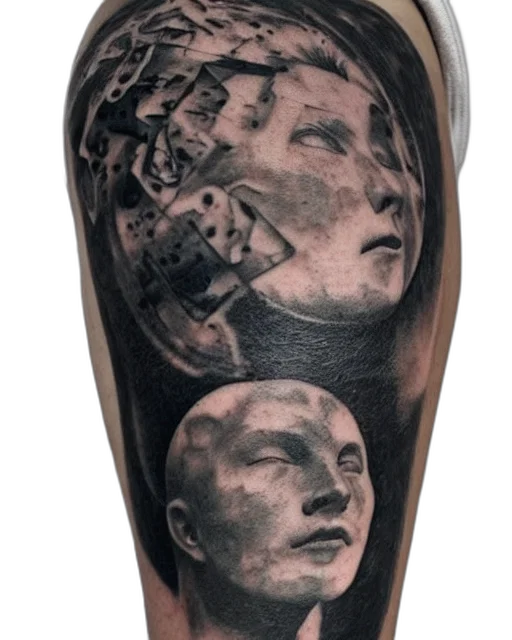 face, photorealistic, cyberpunk, concept art transparent PNG cut-out